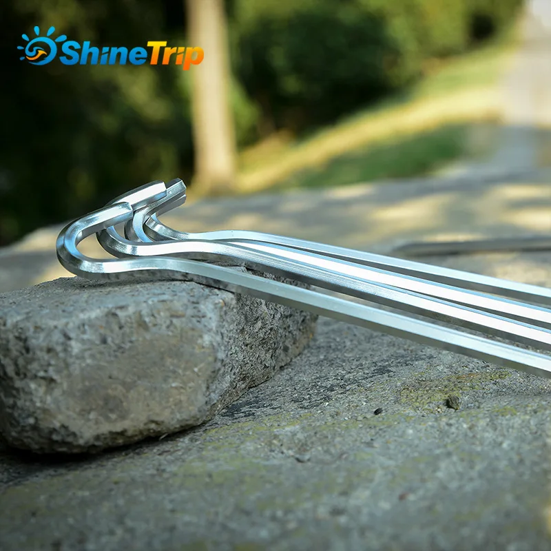 10 шт./лот 18 см алюминиевые колышки для палатки Allloy Шестигранная шпилька ногтей