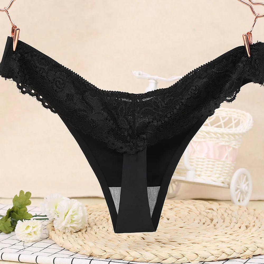 1 шт. новинка 2020 Женские сексуальные стринги одноцветные шелковые трусы со льдом