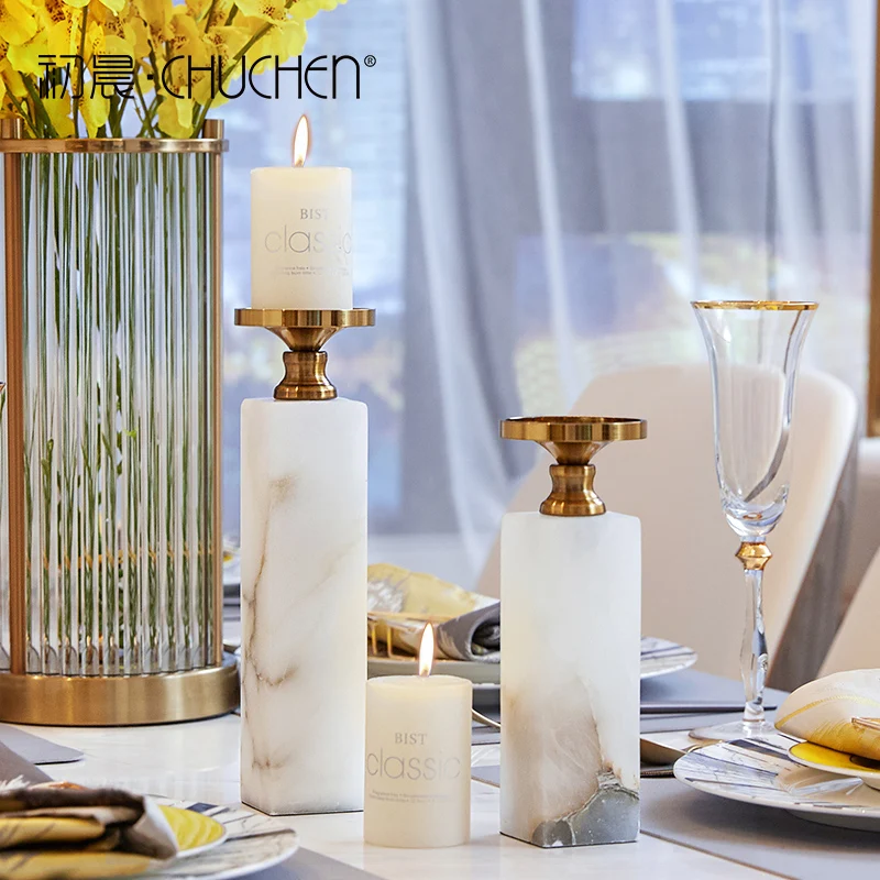 

Подсвечники в скандинавском стиле, современные, Роскошные, белые, для чайной свечи, подсвечник, Романтический, домашний декор XX50CH