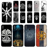 yndfcnb slavic viking symbol kolovrat phone case for huawei honor 8 x 9 10 20 v 30 pro 10 20 lite 7a 9lite case