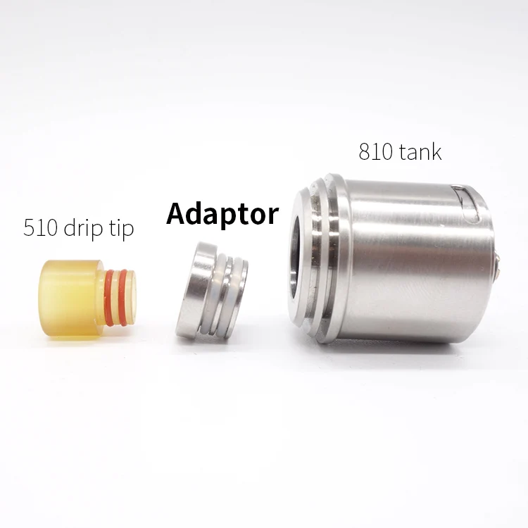 1 шт. металлический адаптер для дрип тип от 810 до 510 атомайзера TFV8 RDA RTA|510 drip|drip tip