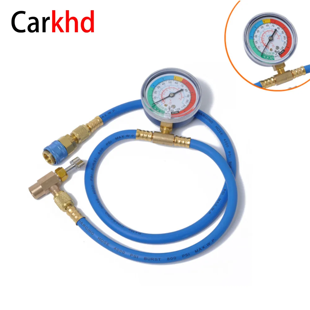 

Auto Car Air Conditioner Tools Freon Air Conditioning Recharge Measuring Hose Gauge R134A Refrigerante Open Valve Charging Pipe