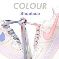 1 pair of 4 color aj all match sports shoes lacesuniversal cotton flat laces for men women and children 120140160cm laces