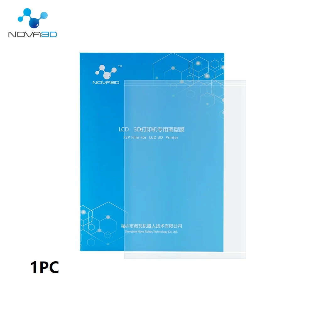 1PC Nove3d lcd 3d принтер части FEP пленка 126x178 мм Fep листы 0,15-0,2 мм для Nova3d ELFIN Смола УФ светильник 3d принтер s Impresora - Цвет: 1PC