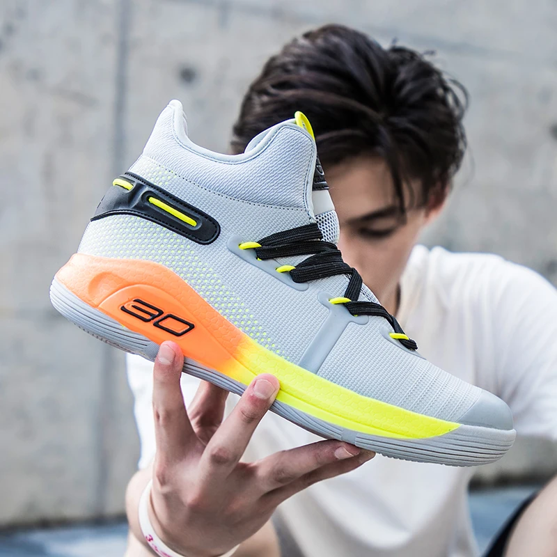 Мужские кроссовки для баскетбола ультралегкие дышащие повседневная спортивная