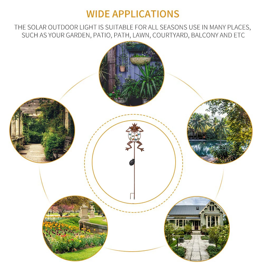 Железная Водонепроницаемая наземная лампа в форме лягушки ландшафтный