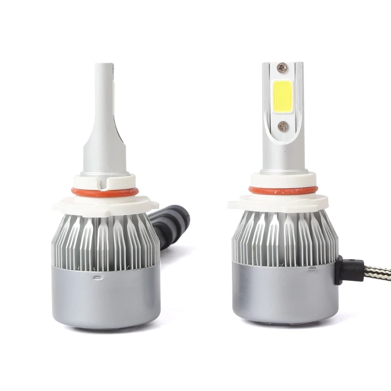 

New 2pcs C6 LED Car Headlight Kit COB 9005 36W 7600LM White Light Bulbs