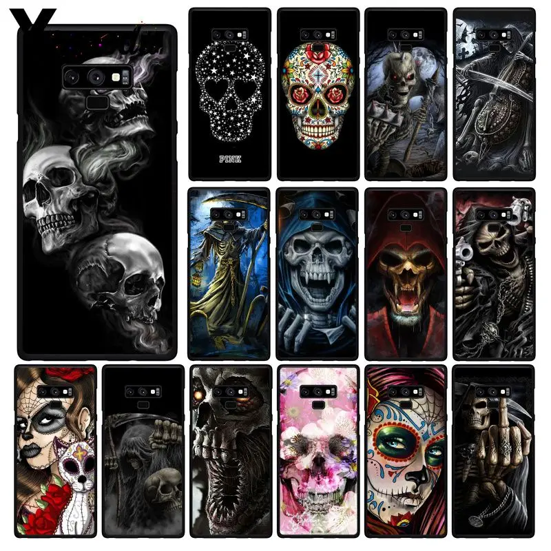 Чехол для телефона Yinuoda Grim Reaper Skull Skeleton Capa Samsung Galaxy Note7 8 9 5 10 Pro A50 J5 J6 Prime J7|Бамперы| |