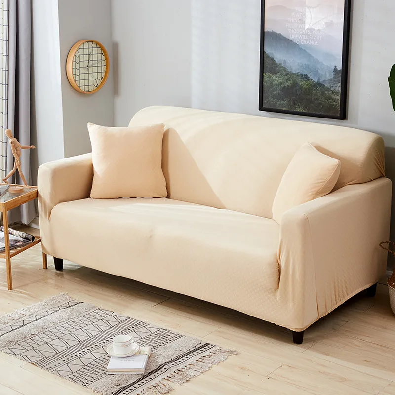 Soild Color Waterproof Slipcovers Elastic Stretch L Shape Sectional Couch Cover Single/Double/Three Sofa Covers for Living Room | Дом и сад