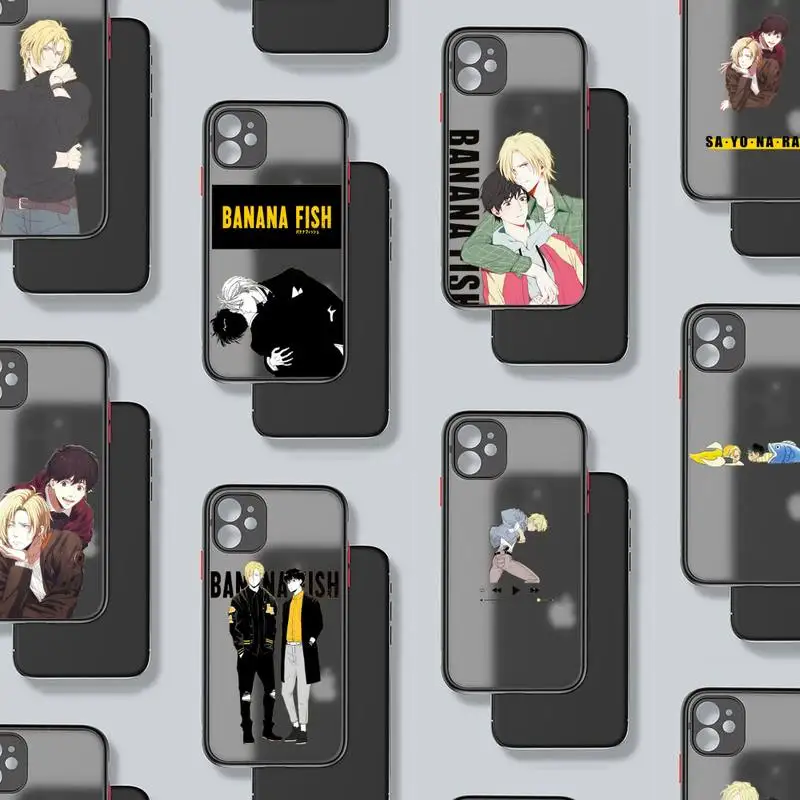

Anime Banana Fish Phone Case black matte transparent For iPhone 7 8 x xs xr 11 12 pro plus mini max Clear Funda