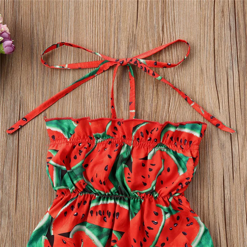 Комбинезоны для новорожденных девочек с принтом арбуза комбинезоны без рукавов