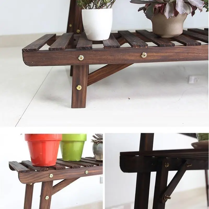 

Wood Stand Living Room Pot Estanteria Para Plantas Saksi Standi Plantenstandaard Rack Dekoration Balcony Flower Plant Shelf