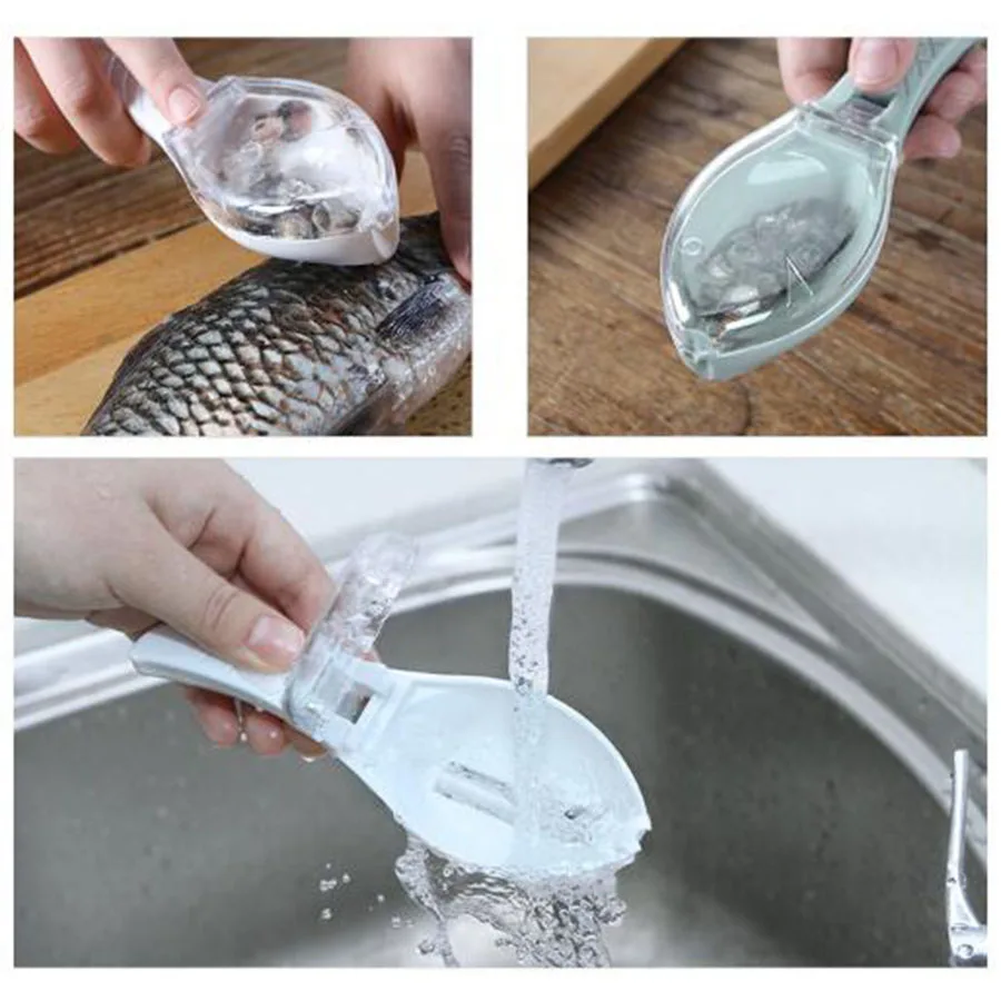 

Fish Skin Brush Scraping Fishing Scale Brush Graters Fast Remove Fish knife Cleaning Peeler Scaler Scraper mutfak malzemeleri