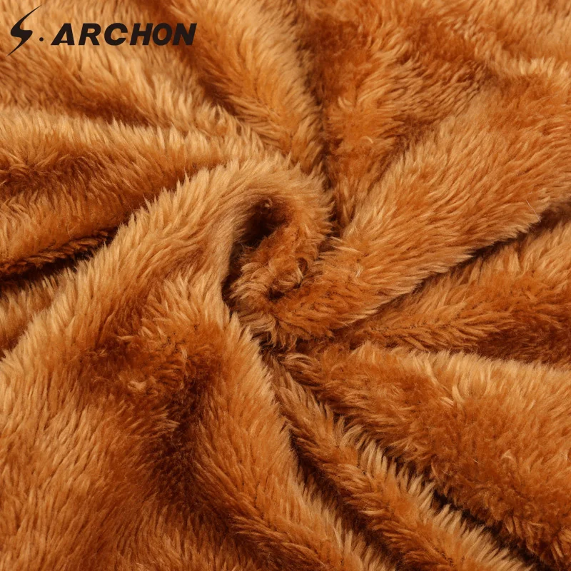 

S.ARCHON Winter Hooded Military Jacket Men Cotton Fleece Bomber Jacket Casual Windproof Warm Parkas Multi Pockets Cargo Overcoat