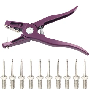 1 шт. Ушная бирка для скота плоскогубцы с ушной биркой игла фиолетовые металлические животные ушные шипы щипцы для свиней коровы Овцы кролика инструмент для идентификации