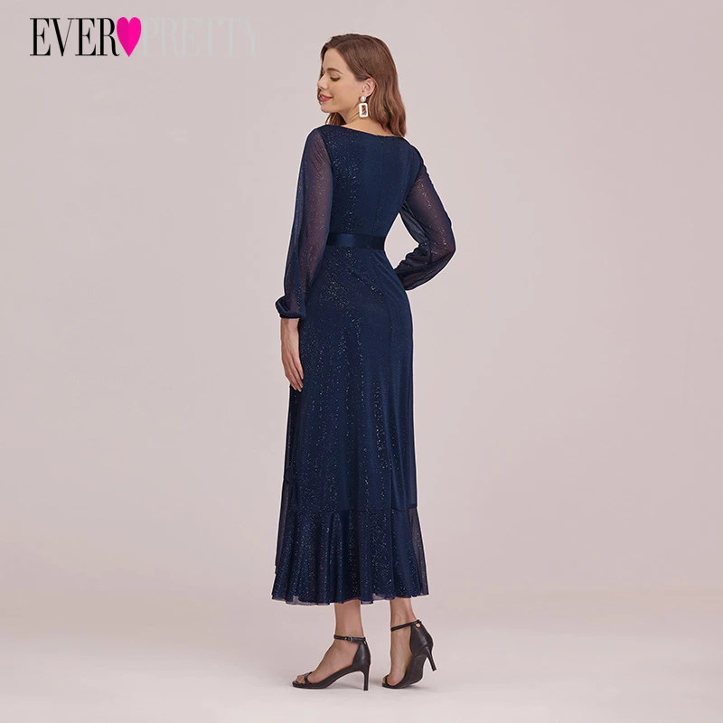 Женские Элегантные вечерние платья на Рождество 2021 robe femme Vestidos EP00342NB темно синие