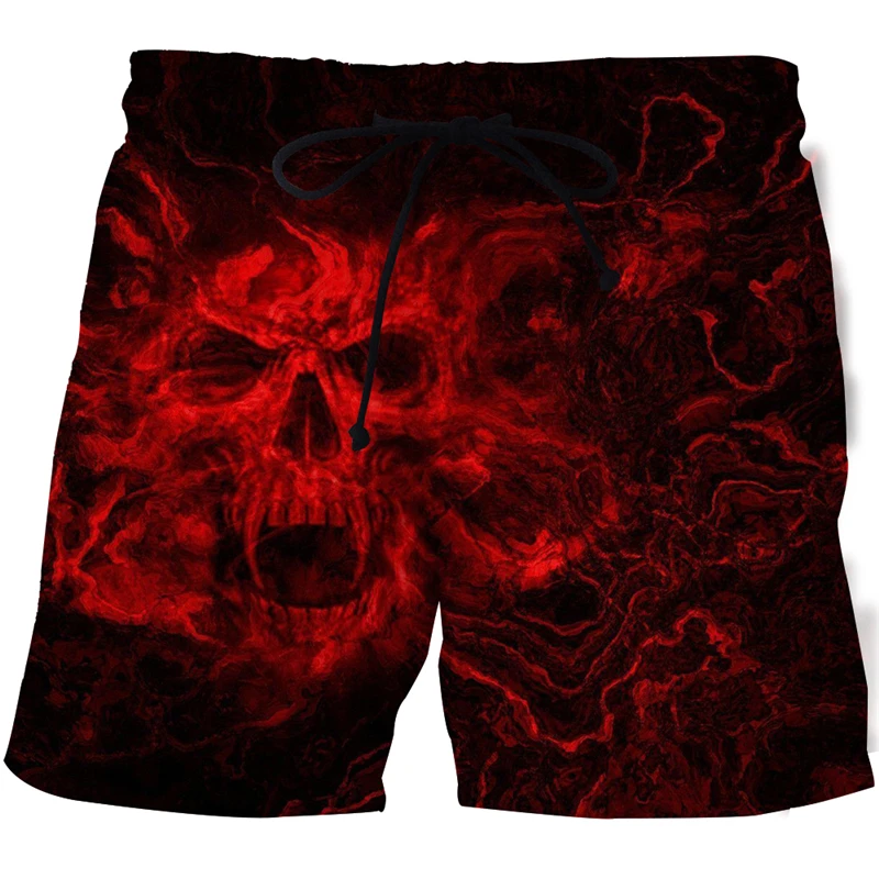 

2021 new Skull 3D printe beach shorts Male men board shorts Anime short pants quick dry streetwear