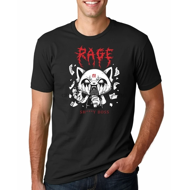 A Rage Мужская футболка Aggretsuko забавная смешная Футболка DJ MC funmen в стиле хип-хоп