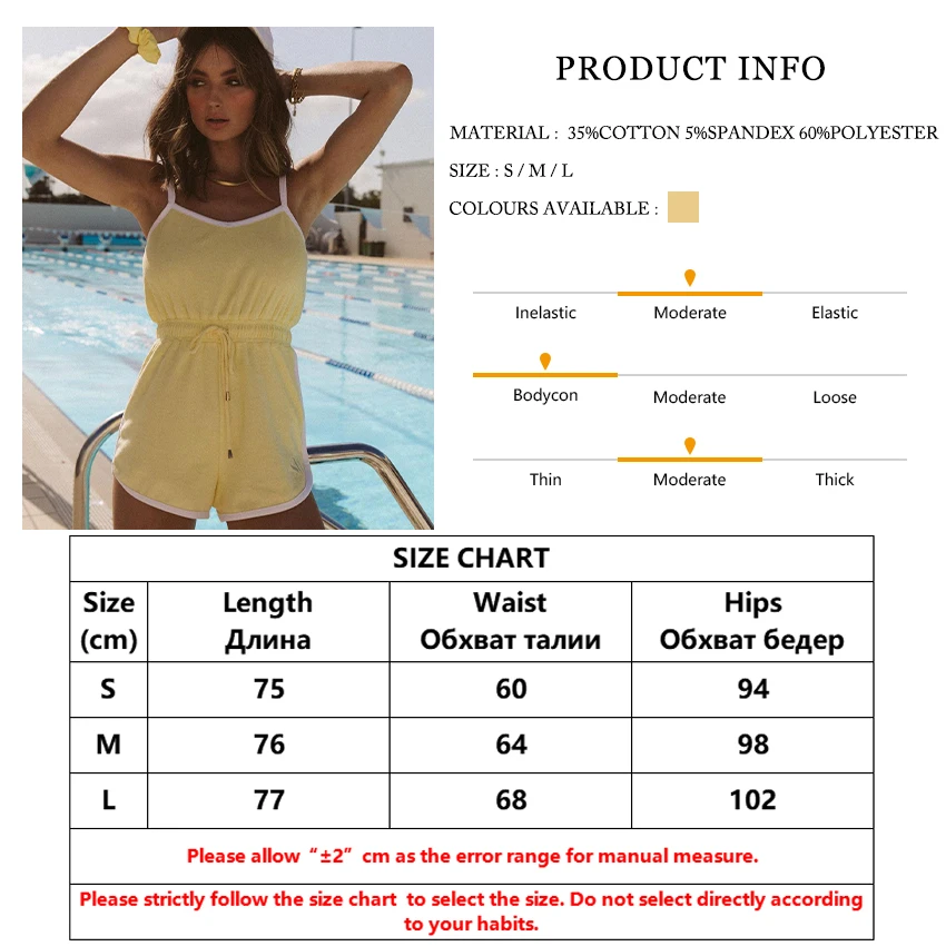 

Clacive Fashion Bodycon Yellow Women Jumpsuit Elegant V Neck Sleeveless Fitness Lady Playsuit Sport Lace Up Gothic Female Romper
