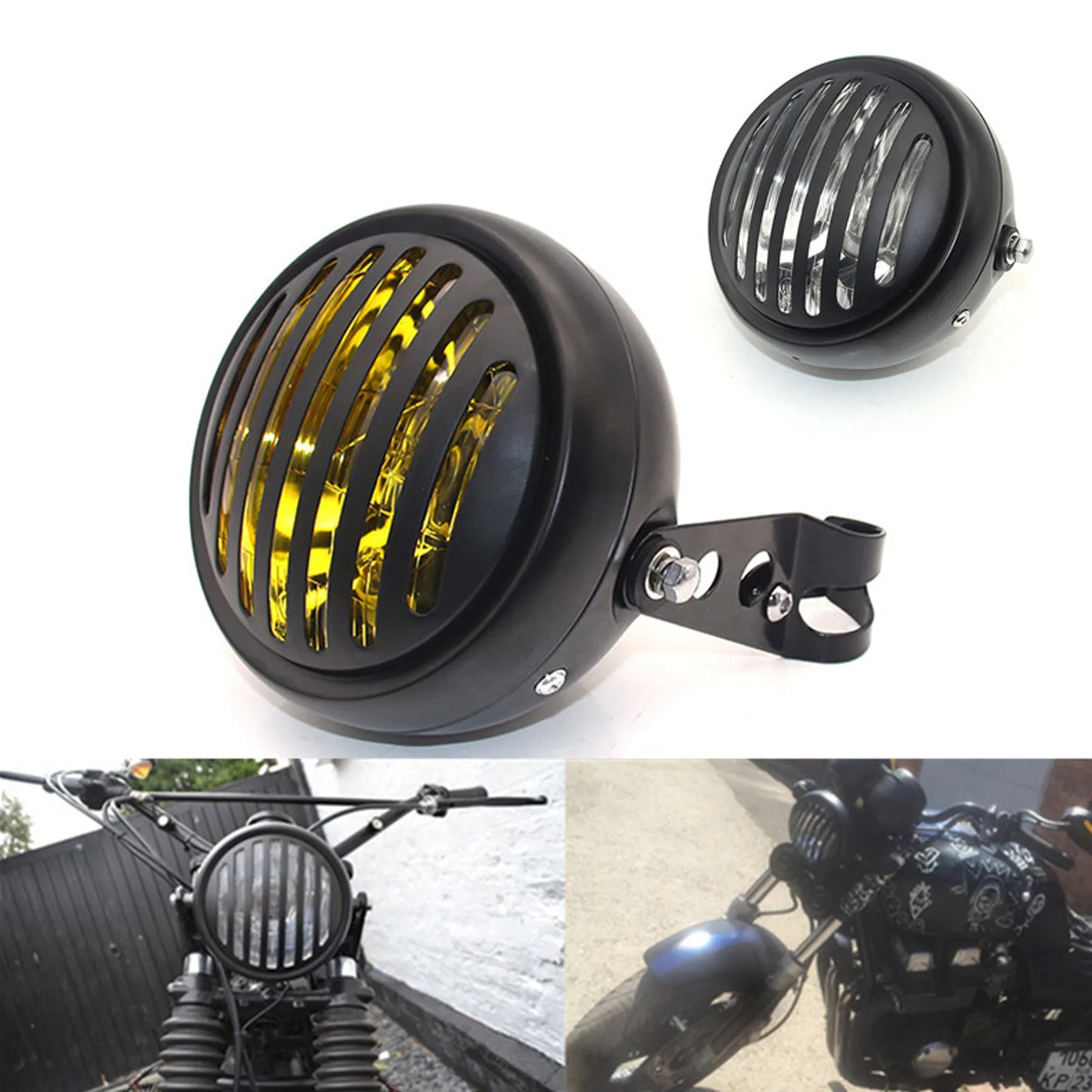 

Лампа галогенная для мотоцикла, 12 В, 35 Вт, для CG125, GN125, Yamaha, Suzuki, Cafe Racer