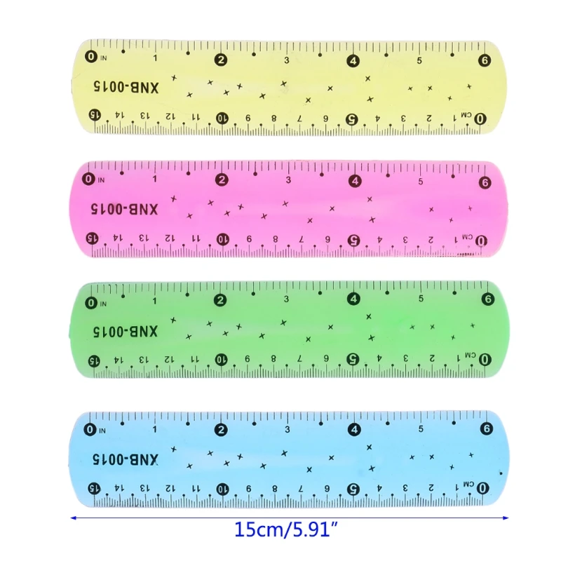 1PC Soft 15cm Ruler Multicolour Flexible Creative Stationery Rule School Supply images - 6