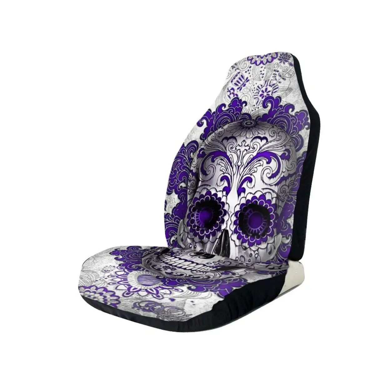 

2pcs Car Seat Cover 3D Skull Printing Universal Car Front Seat Protector Seat Car Accessories Cushion Full Cover for Most Car