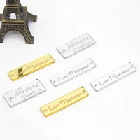 50x personalized engraved acrylic mirror tags clothing tags sew on acrylic labels custom design size for box labels decorations