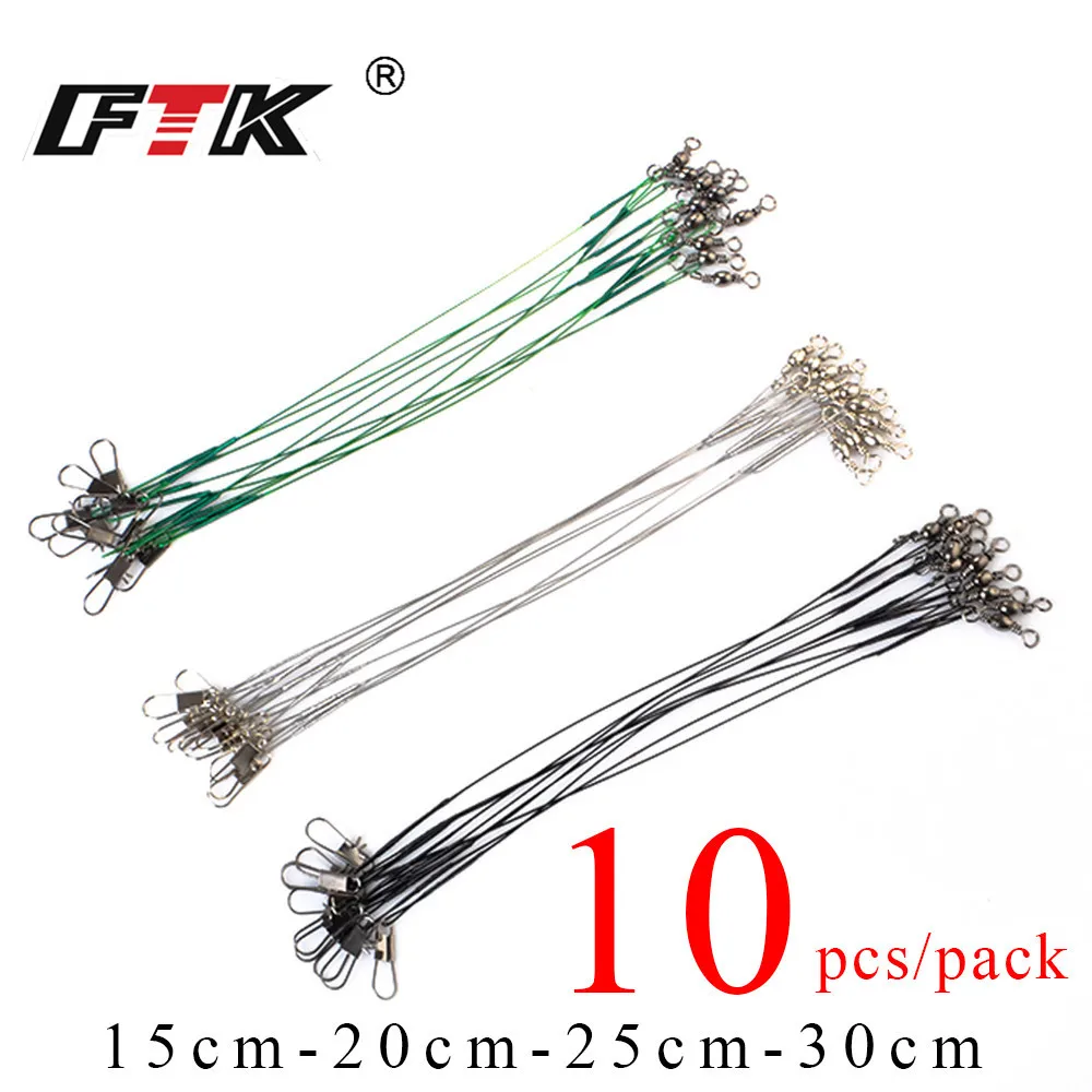 10 шт./Лот рыболовная леска из нержавеющей стали 3 цвета | Спорт и развлечения