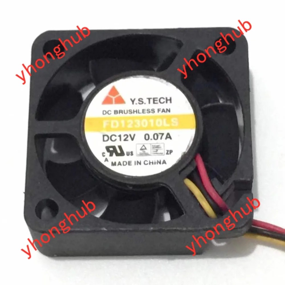 Emacro для Y. S. TECH FD123010LS DC 12V 0.07A 3-провода 30x30x10 мм Сервер охлаждающий вентилятор