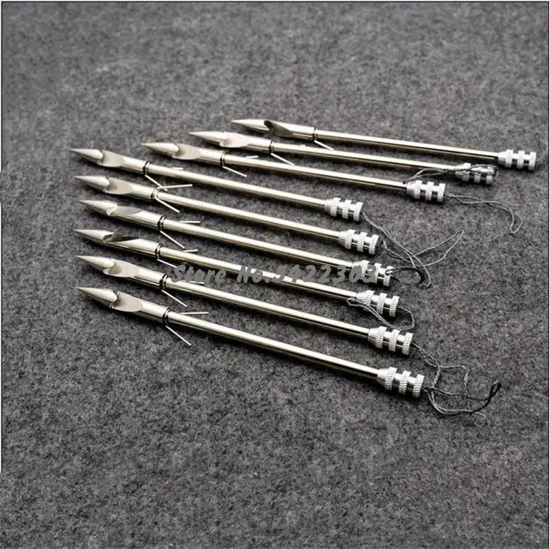 

50pcs Stainless Steel Broadheads Arrowhead Bow Fishing Slingshot Arrow Hunting Shooting Catapult Dart For Shooting Tool