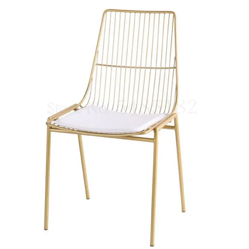  New Nordic Tea Shop Iron Wire Dining Chair Creative Leisure Cafe Table Back Designer |