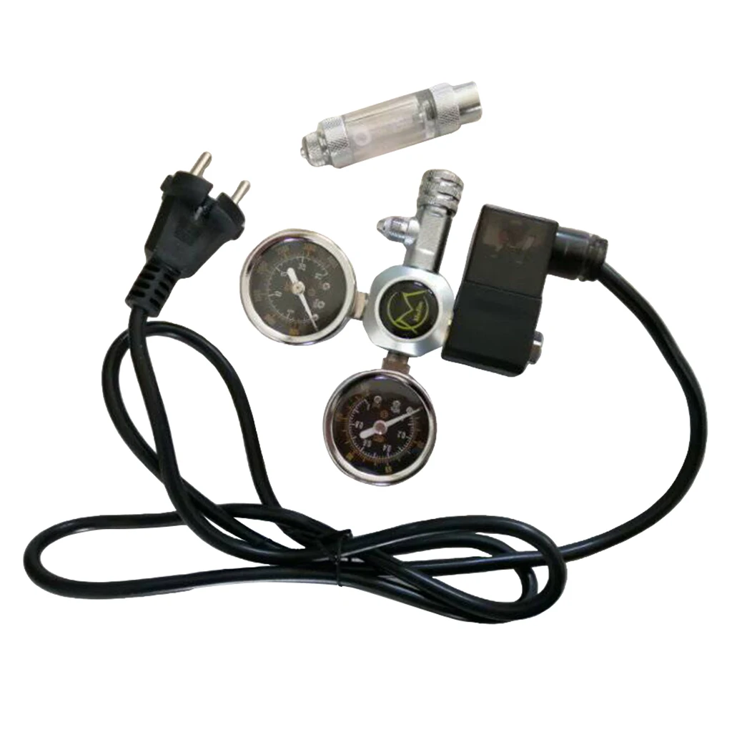 

Aluminum Alloy Double-Gauge CO2 Regulator Meter With Co2 Bubble Counter EU