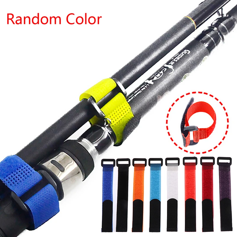 

10pcs/bag Reusable Fishing Rod Tie Holder Strap Fastener Ties Fishing Tools Supply