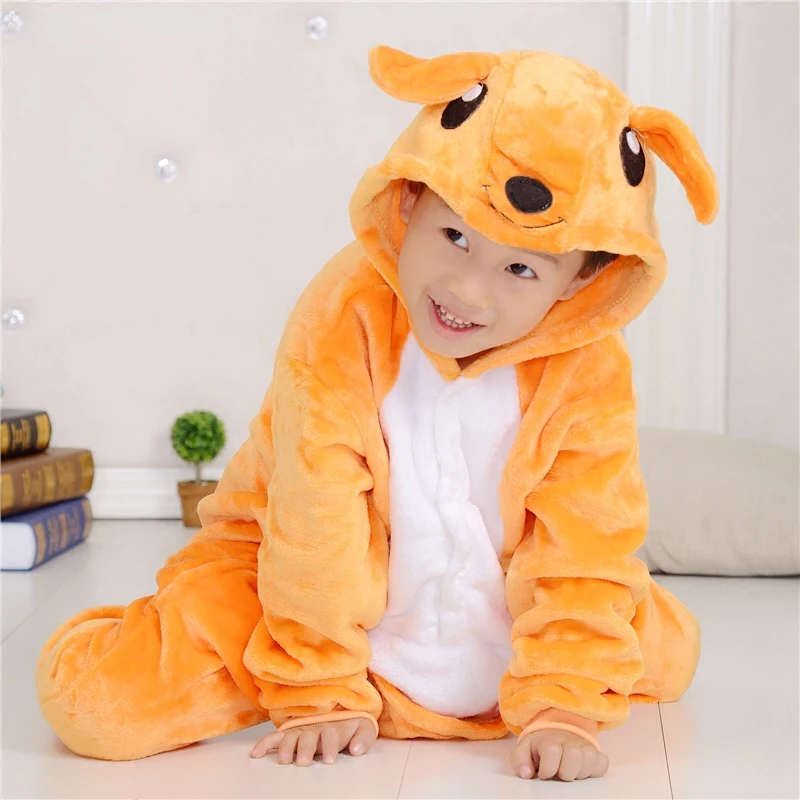 Animal Suits Sleep Pyjamas Child's Kangaroo Cosplay Costume Pajamas Kid's
