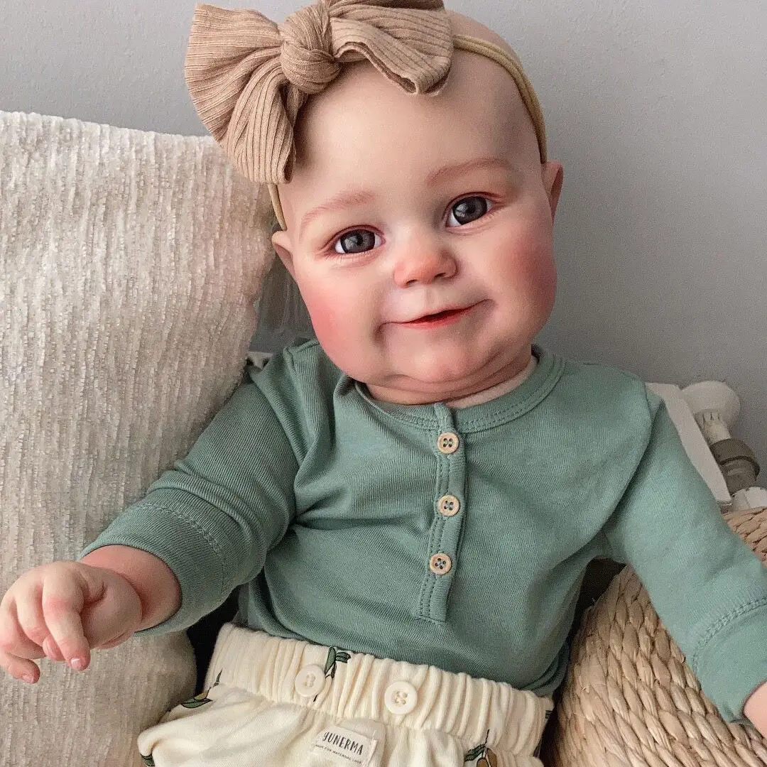 

60CM Maddie Reborn Toddler Popular Cute Girl Doll with hand-drawing hair Soft Cuddle Body High Quality Doll