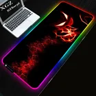 Большой игровой коврик для мыши XGZ RGB с USB, игровой компьютерный коврик для мыши с закругленными краями, коврик для мыши со светодиодной подсветкой для клавиатуры, Настольный коврик