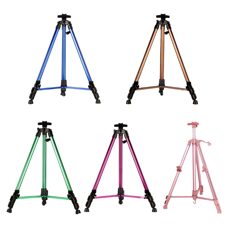 

Aluminum Alloy Color Easel Portable Small Hand Retractable Folding Sketch Drawing Board Stand Sketch Tripod