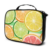 women cosmetic bag lemon orange mandarin grapefruit multifunction travel makeup bag grooming kit girl toiletries organizer case