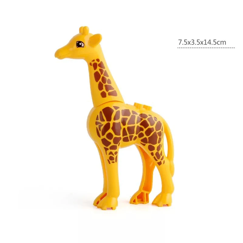 

Giraffe Building Blocks Brick Horse Crocodile Gorilla Tiger Kids Toys Animal Lockings Figures Assemble