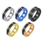 Новое Температурное кольцо, модное, умное, из нержавеющей стали, классическое, для свадьбы, пары, современные, женские, мужские, водонепроницаемые, ювелирные изделия для вечерние, подарки