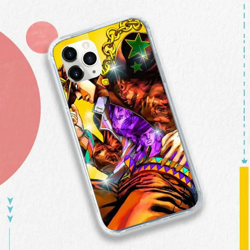

jojo bizarre adventure Anime Phone Case for iPhone 11 12 pro XS MAX 8 7 6 6S Plus X 5S SE 2020 XR
