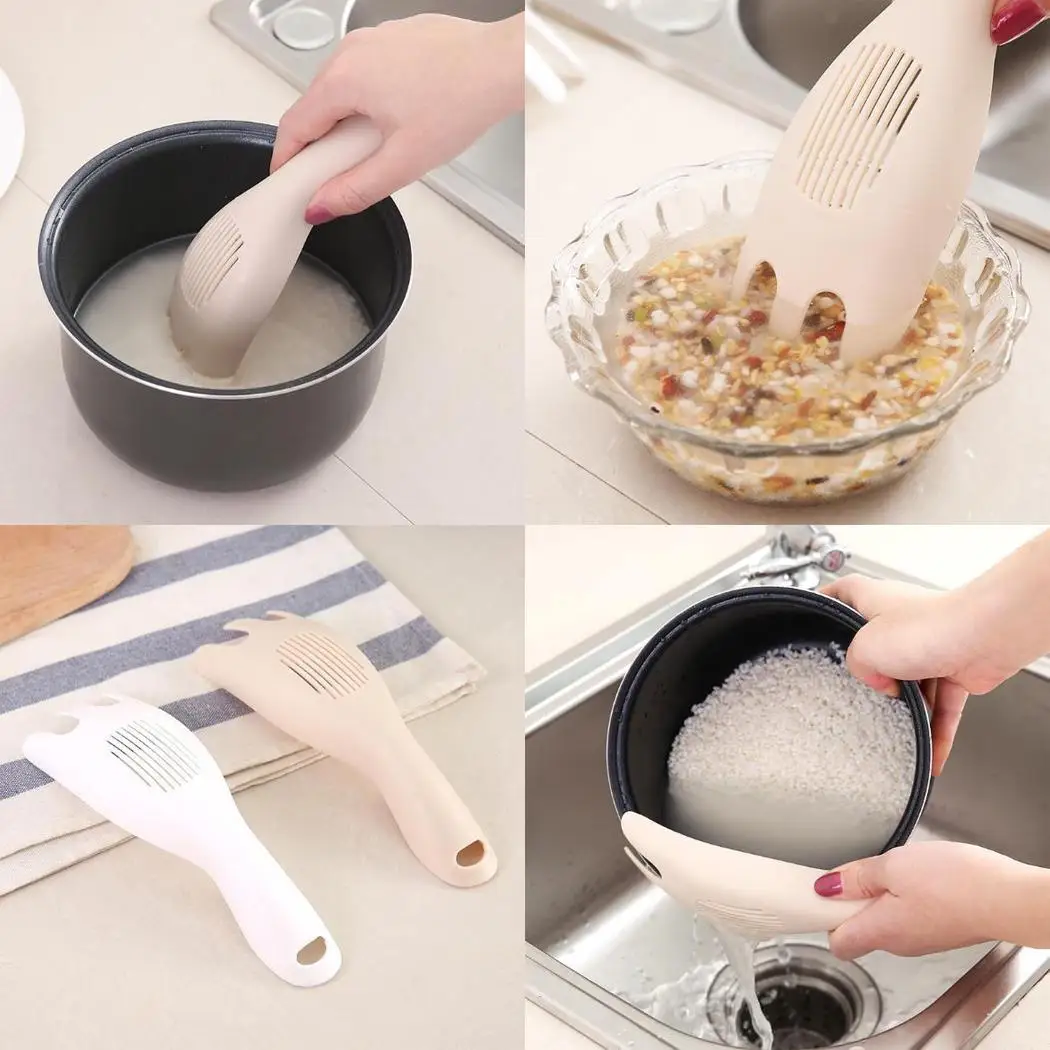 Прочный практичный с подвесным отверстием ручной белый/хаки кухонный инструмент