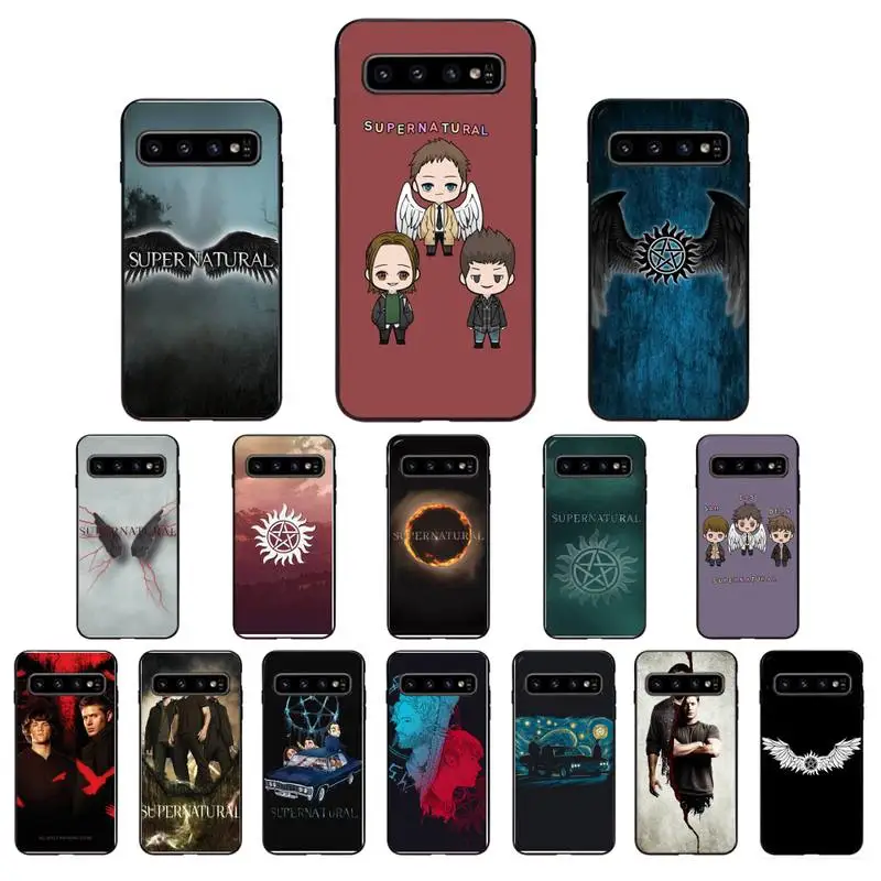 

YNDFCNB TV Show Supernatural Wings Phone Case for Samsung S6 S6edge Plus S7 S7edge S8 S9 S10 S10E S20 Plus Ultra