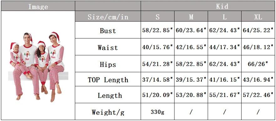 2020 Семейные рождественские пижамы Рождественская одежда с полосатым принтом для