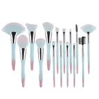 набор для макияжа спонж для макияжа румяна косметика косметичка Новый 151312 шт голубые кисти для макияжа Набор Уход за кожей лица глаз и губ Тени для бровей гребень для ресниц Spoolies кисть для пудры инструменты