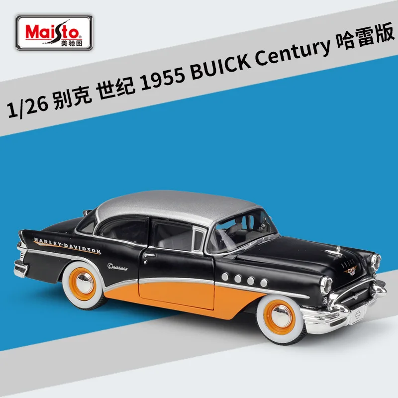1955 Buick Maisto 1:24 1967 Ford Mustang GT сплав модель автомобиля ремесла Коллекция украшения игрушки инструменты подарок - Цвет: 1955 Buick