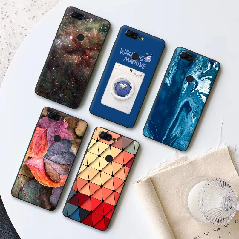 Для One Plus 3 5 5S 5T мягкий чехол из ТПУ для задней панели с рисунком DIY Обложка 1 +