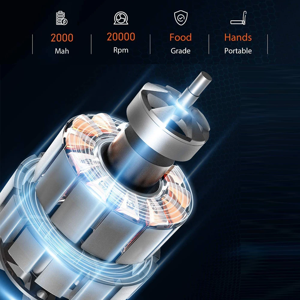 

Portable Blender Food Grade Juicer Travel Blender Cup 320/600ML with USB Rechargeable for Personal Lemon Squeezer Orange Juicer