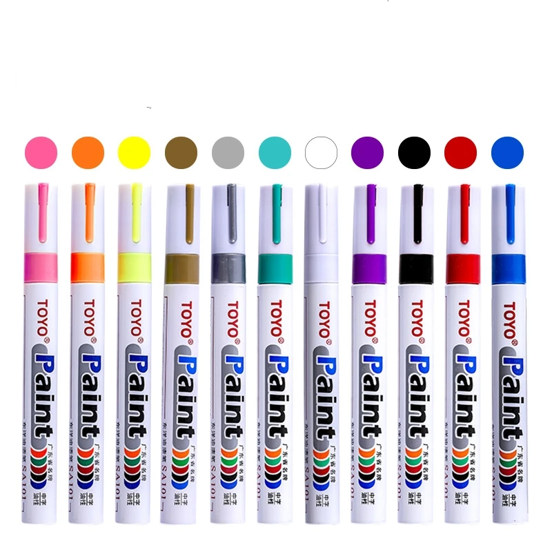 

Waterproof Car Tyre Marker Pen Tire Tread CD Metal Permanent Paint Marker Graffti Oily Marker Stationery