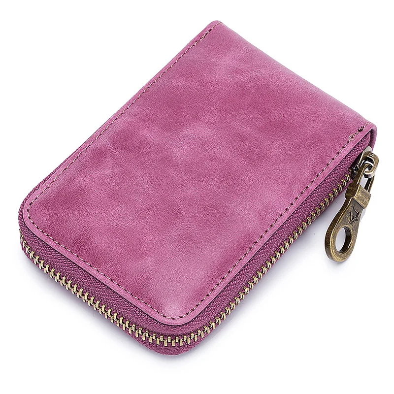 Ретро мужские короткие кошельки модные натуральная кожа большая емкость кошелек